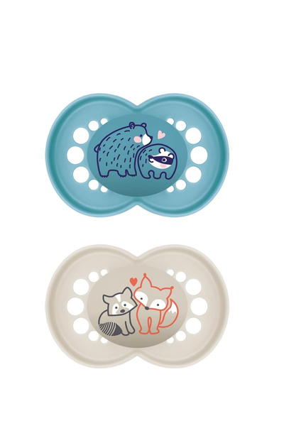 MAM Orijinal l Emzik 2'li Set I Sterilize Kutuda I 16+ Aylık I Tilki/Ayı