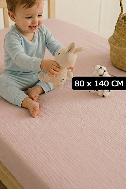 Soho Organics ملاءة سرير من الموسلين - 80x140 سم |   ارتفاع السرير 10-15 سم |...