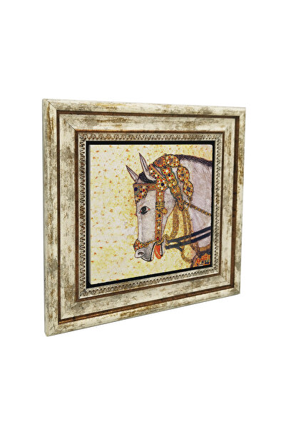 Sadrazam Εκτυπωμένος πίνακας με φυσική πέτρα με σχέδιο αλογομινιατούρας 25X25...