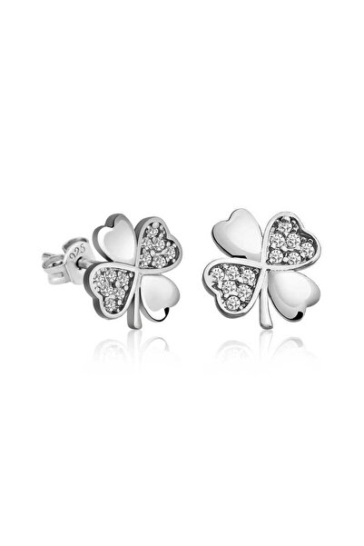 Inure Jewelry Gümüş Yonca Küpe