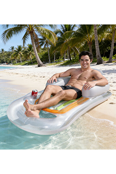 Fikpoo كرسي مائي قابل للنفخ لحفلات السباحة السعودية - سرير عائم فاخر للبالغين...