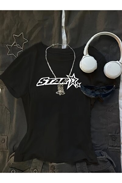 Toum Kemer Boy Star Design Crop Blouse