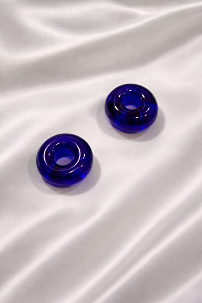 SESİKA HOBİ Циліндричні намистини з муранського скла прозорого темно-синього ...