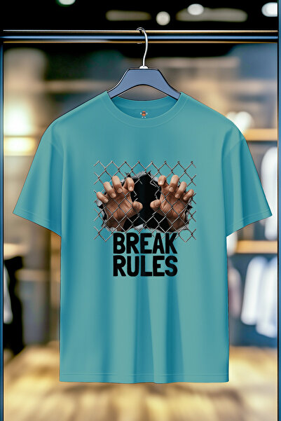 BookOrBook Rules for Break 100% Heavy Cotton Premium Quality Back Printed T-S...