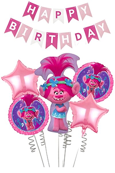ANTADESIM Set De 18 piese Trolls Poppy, Figurina Printesa Troli Poppy 74 cm, ...