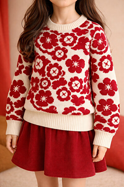 Nisrakids Дівчачий светр з квітковим візерунком