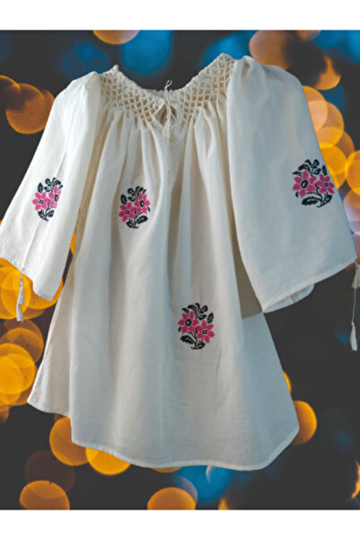 OEM Bluza dama stil ie - model floral, broderie computerizata, incheiata manu...