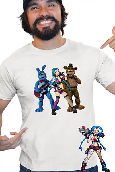 OEM Men's T-Shirt Jinx Fnaf Arcane Fredy Runeterra