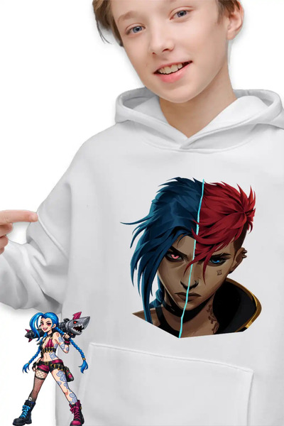 OEM Hanorac Copii Baieti Arcane Jinx Vi Runeterra