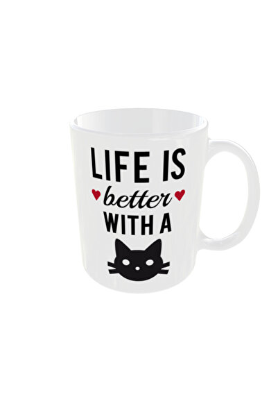 OEM Personalized mug life with a cat, 350ml – the ideal gift for any occasion