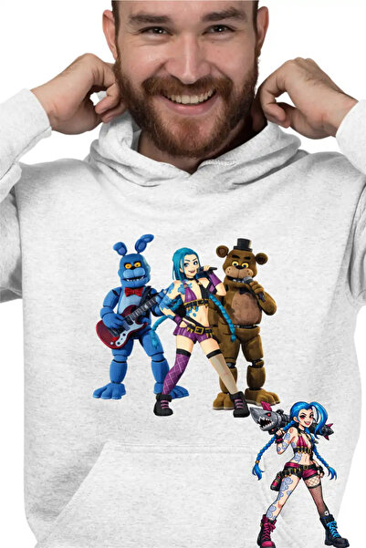 OEM Men's Hoodie Jinx Fnaf Arcane Fredy Runeterra