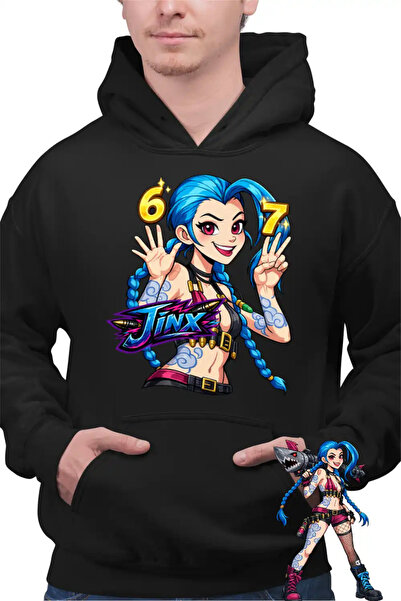 OEM Ανδρικό Φούτερ Jinx Six Seven Arcane Runeterra