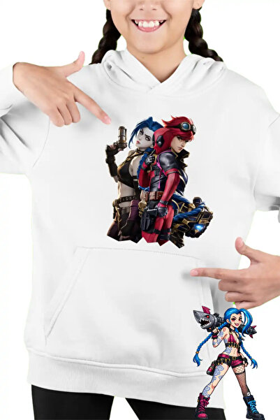 OEM Hanorac Copii Fete Jinx Vi Deadpool Arcane Runeterra