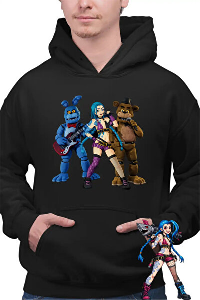 OEM Men's Hoodie Jinx Fnaf Arcane Fredy Runeterra