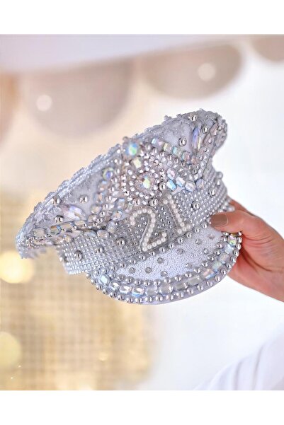 PARTİ SEPETİ Ginger Ray 21 de ani Pălărie de petrecere cu sclipici