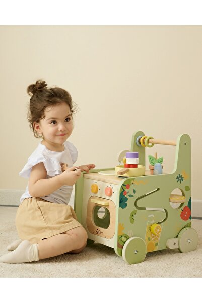 ETERNAL SUNSHINE 15 Parçalı Ahşap Mutfak Temalı Yürüme Arkadaşı Mutfak Oyuncak