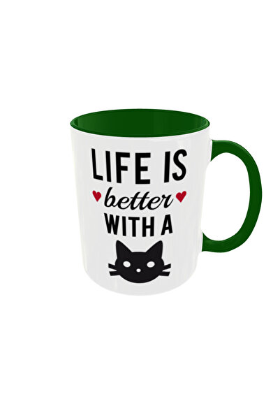 OEM Personalized mug life with a cat, 350ml – the ideal gift for any occasion
