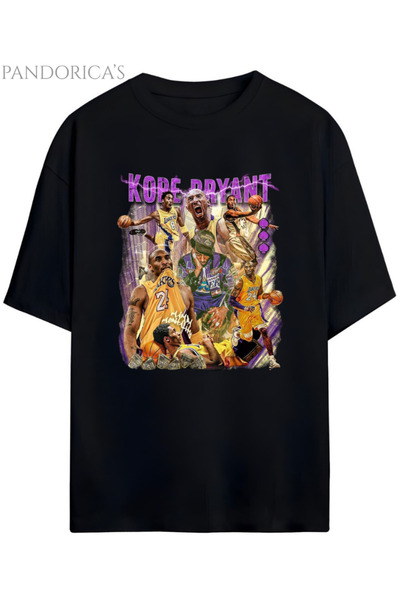 Grafftee Clothing Pandorica's Kobe Bryant Tasarımı Baskılı Unisex Pamuklu T-s...