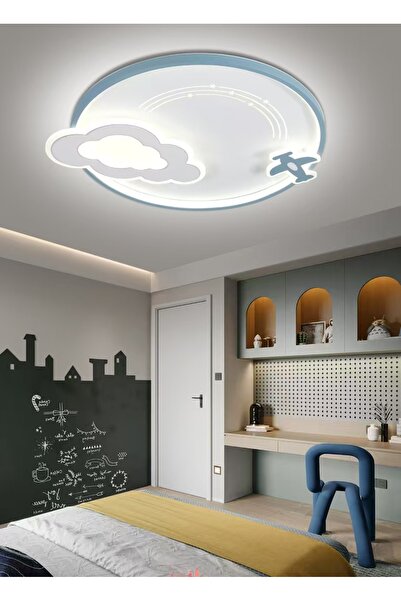 KKG ELEKTRİK Uçak & Bulut Temalı Led Tavan Plafonyer Avize – Çocuk Odası Aydı...