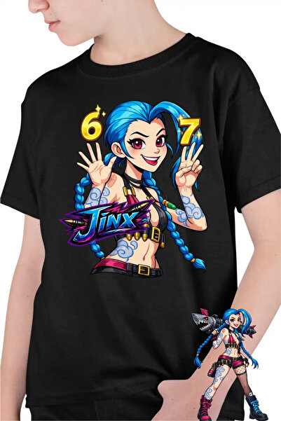 OEM Παιδικό Αγορίστικο Μπλουζάκι Jinx Six Seven Arcane Runeterra