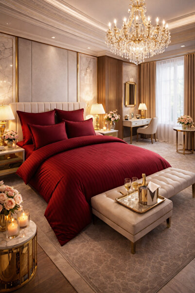 Casa Pucioasa Damask Finet Bed Linen 6 Pieces, Fitted Sheet, Damask Finet, Ho...