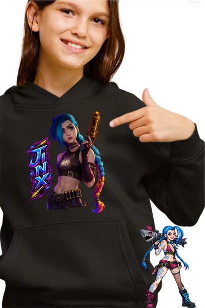 OEM Hanorac Copii Fete Arcane Runeterra Jinx