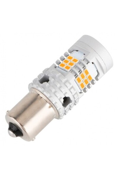 Xenon Bright Semnalizator LED Portocaliu P21W BA15S Super Canbus Cu 26 SMD 30...