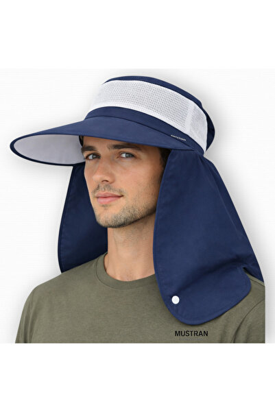 Mustran Unisex Uv Protection Wide Brim Nape Protection Summer Sun Hat Beach F...