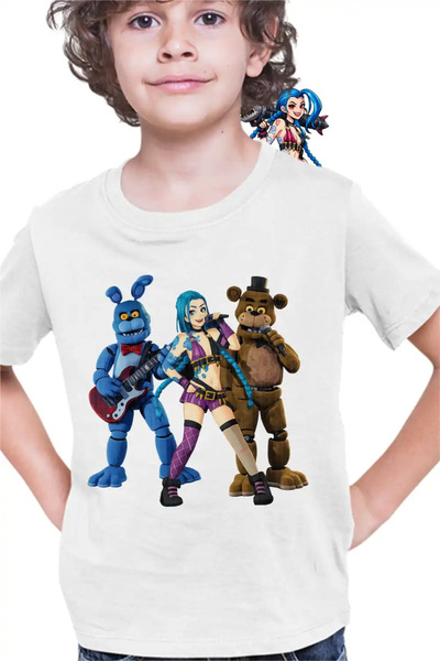 OEM Tricou Copii Baieti Jinx Fnaf Arcane Fredy Runeterra