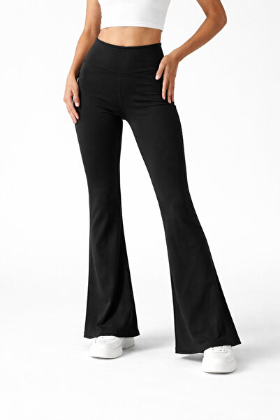 KAREL BUTİK Κολάν Ισπανικού τύπου Premium με ψηλή μέση, μαύρο χρώμα