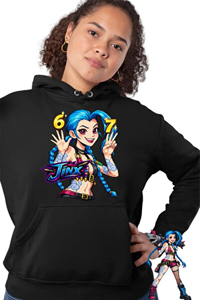 OEM Women's Hoodie Jinx Six Seven Arcane Runeterra