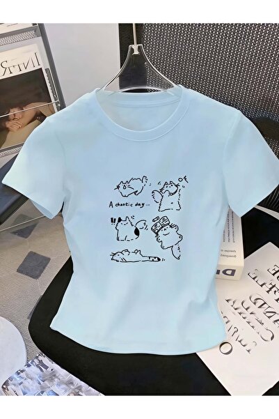 Toum Kemer Boy a Chaotic Day Crop Bluz