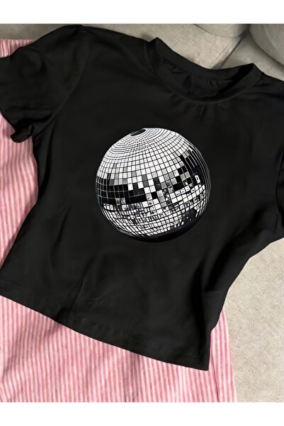 Toum Kemer Boy Disco Ball Crop Blouse