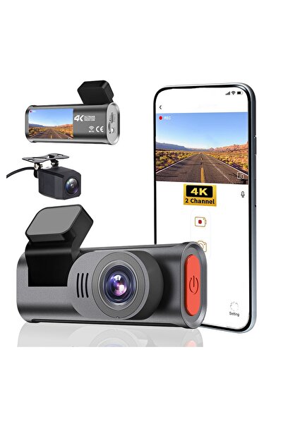 Sezy 4K Wifi Araç Kamerası Geri Görüş Kameralı Gece Görüşlü Araç İçi Kamera G...