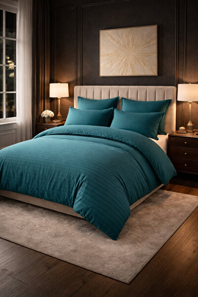 Casa Pucioasa Damask Finet Bed Linen 6 Pieces, Fitted Sheet, 230x250 elastic,...