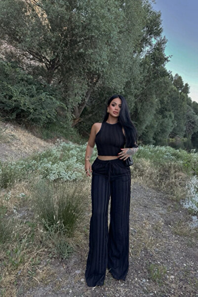 Sorridi Reverse Stitch Halter Neck 2-Piece Set