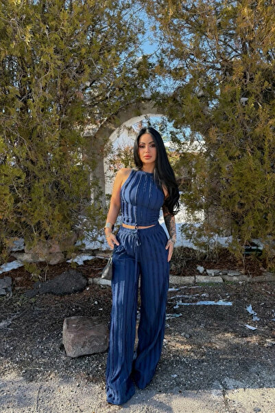 Sorridi Reverse Stitch Halter Neck 2-Piece Set