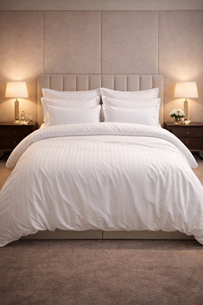 Damask Finet Bedding Set 6 Pieces, Fitted Sheet, 230x250 elastic, Hotel Luxury miniatura 3