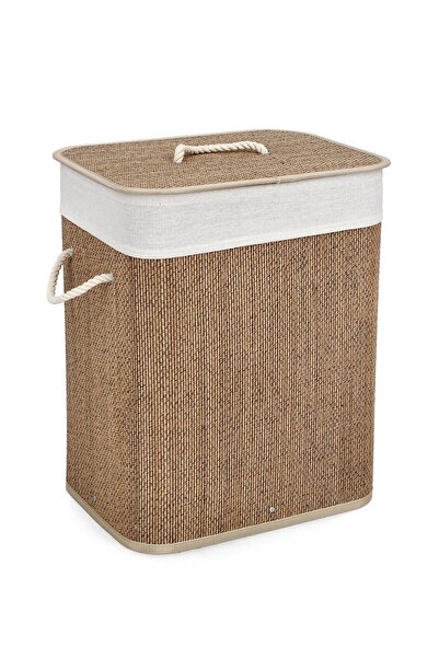 Bizzotto Bamboo Laundry Basket Beige Zahara 40x30x50h