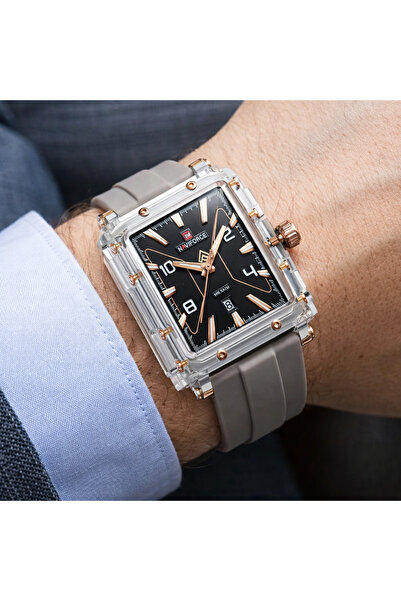 Naviforce Transparent Case Men's Watch – Modern, Stylish, and Eye-Catching De...