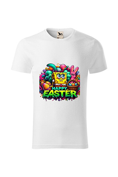 Malfini Tricou Copii Bumbac Print DTF Tematică Paste Fericit cu SpongeBob Pan...