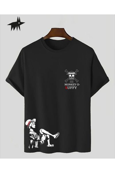 barsdepo Tricou One Piece cu imprimeu , supradimensionat Tricou negru unisex ...