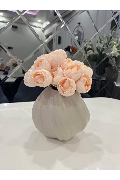 CrossWell Home Burgu Desenli Şık Vazo Minimalist Ev Dekorasyon Aksesuarı