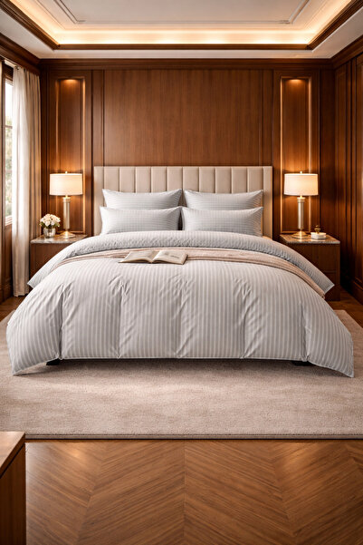 Damask Finet Bed Linen 6 Pieces, Fitted Sheet, 230x250 elastic, Hotel Luxury miniatura 3