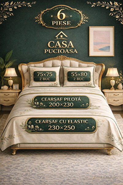 Damask Finet Bedding Set 6 Pieces, Fitted Sheet, 230x250 elastic, Hotel Luxury miniatura 4