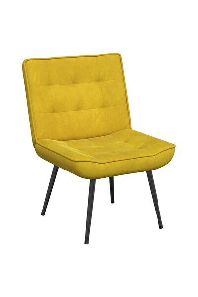 vidaxl Scaun de relaxare galben 64x74x84 cm catifea