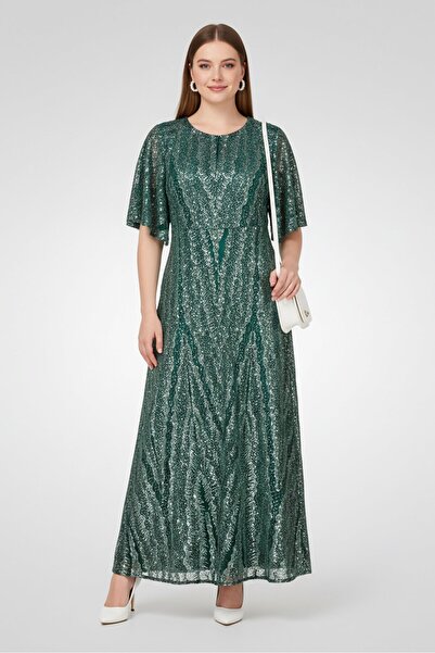Maje Women Embellished Maxi Dress, Green