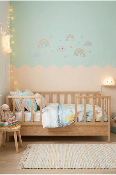 Loolpi Home Aura Bebek ve Çocuk Karyolası Unisex Doğal Ahşap Yatak