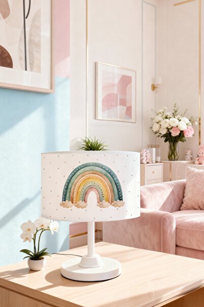 EVPANYA Dotted Rainbow Patterned Children's Room Lampshade