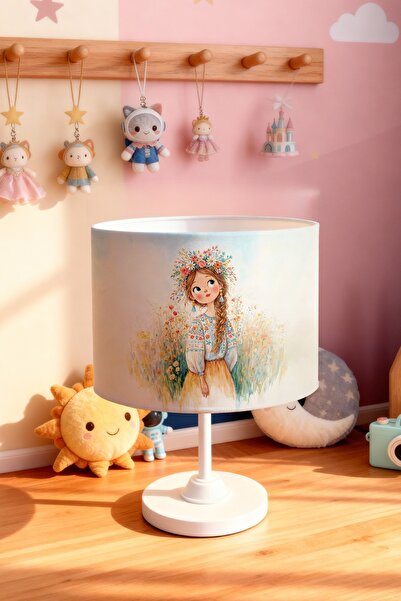 EVPANYA Girl in the Field Patterned Children's Room Lampshade
